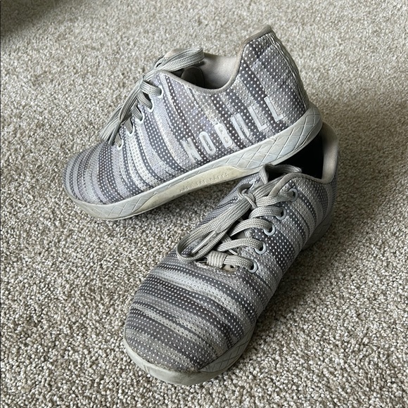 NOBULL Shoes - *SOLD* NOBULL Gray Striped Sneakers
